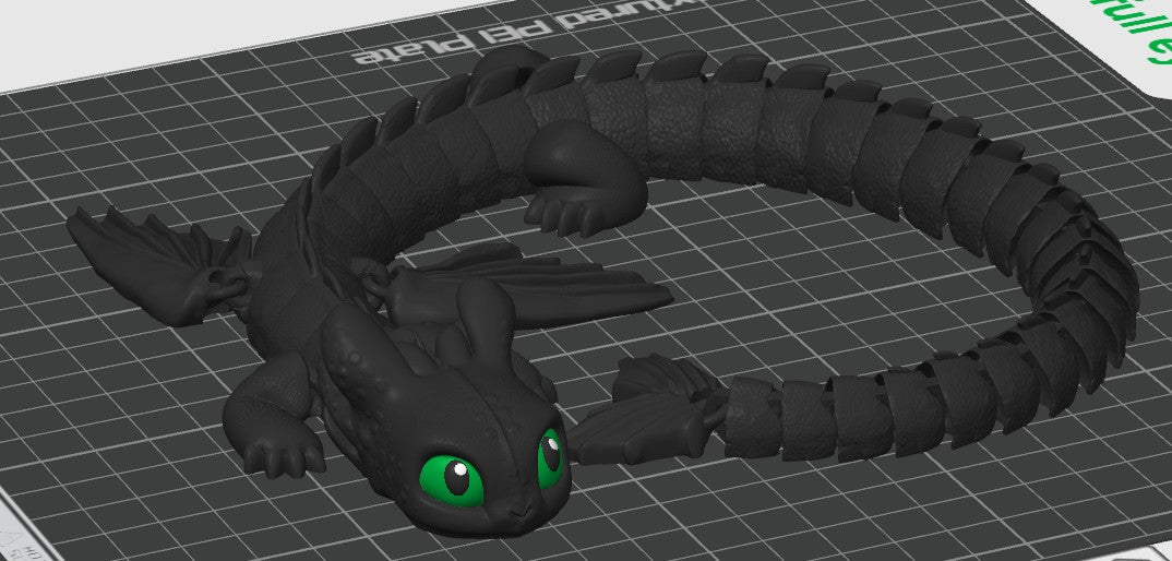 Toothless Dragon 18" Painted Version