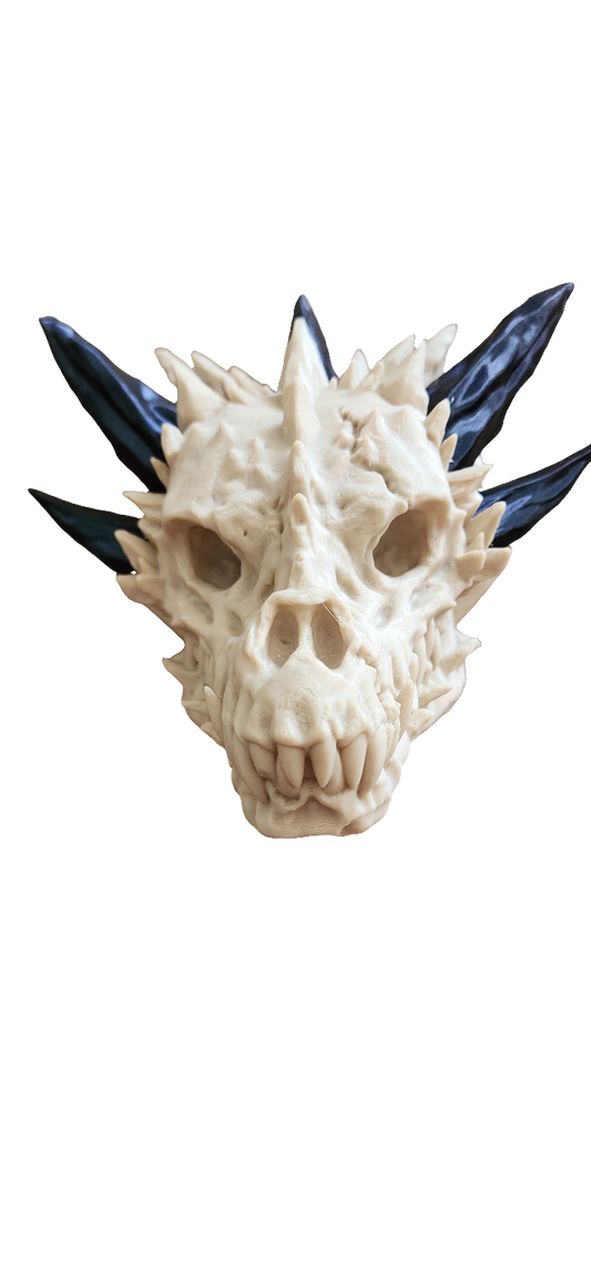 Crystal dragon Skull Large Wall Mount Assembled