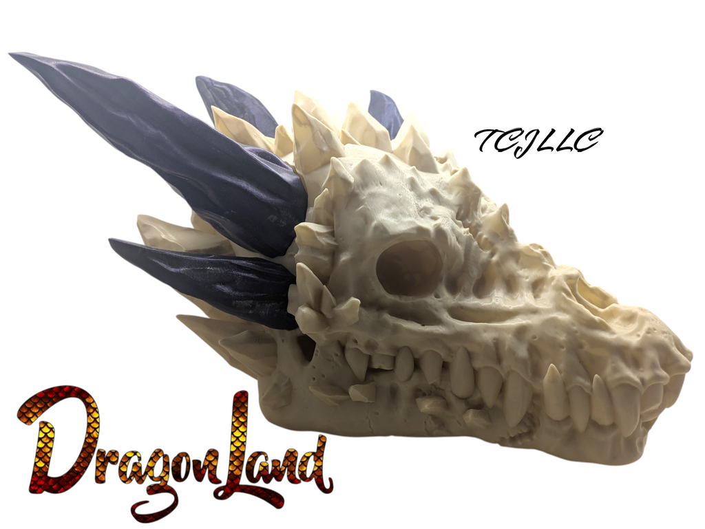 Dragon Crystal Skull Wall Mount - Full Size