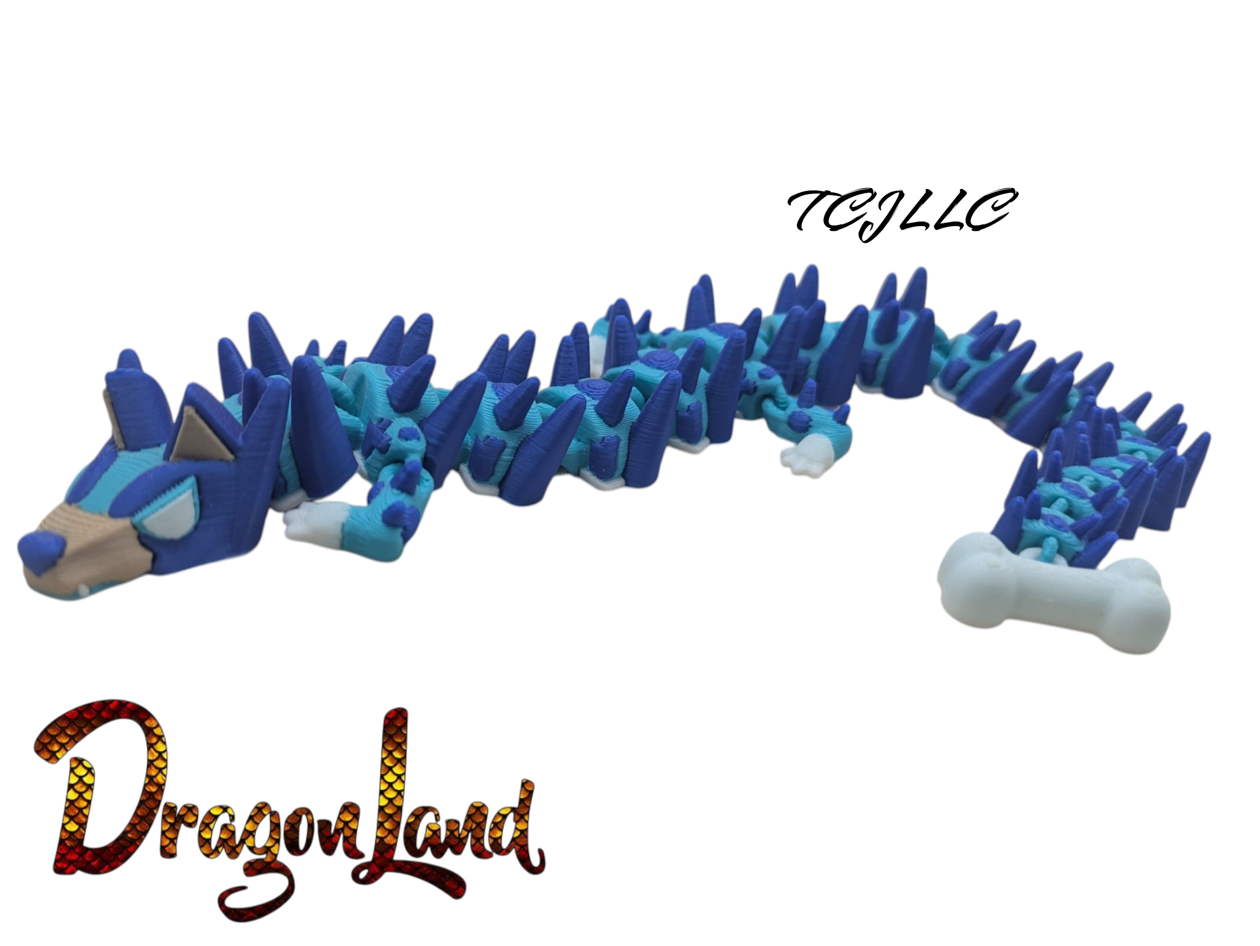 Bluey Dragon Painted Small - Fan Art